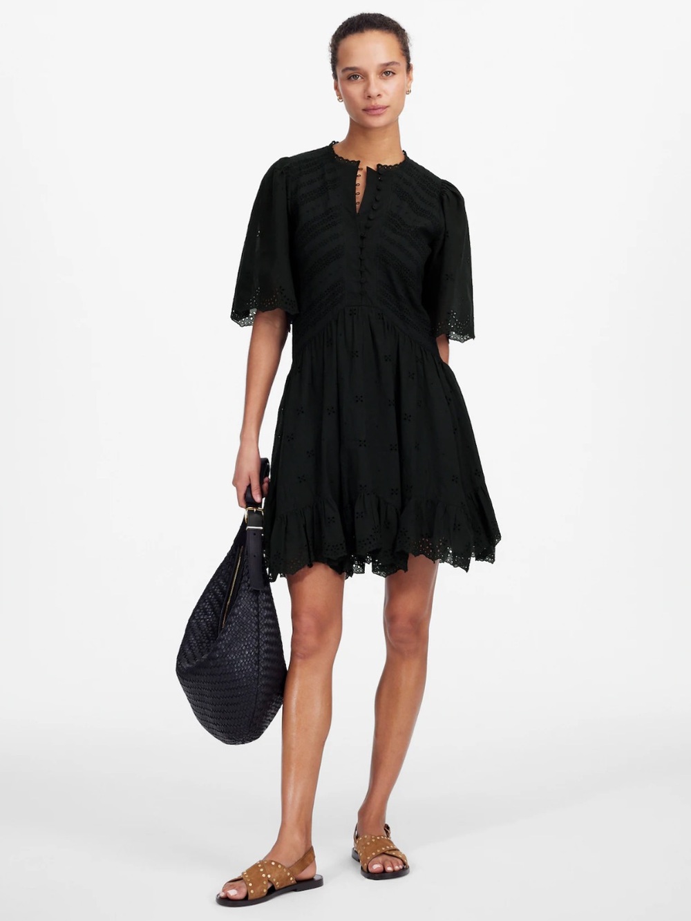 Madewell Dress 2 Eyelet Black